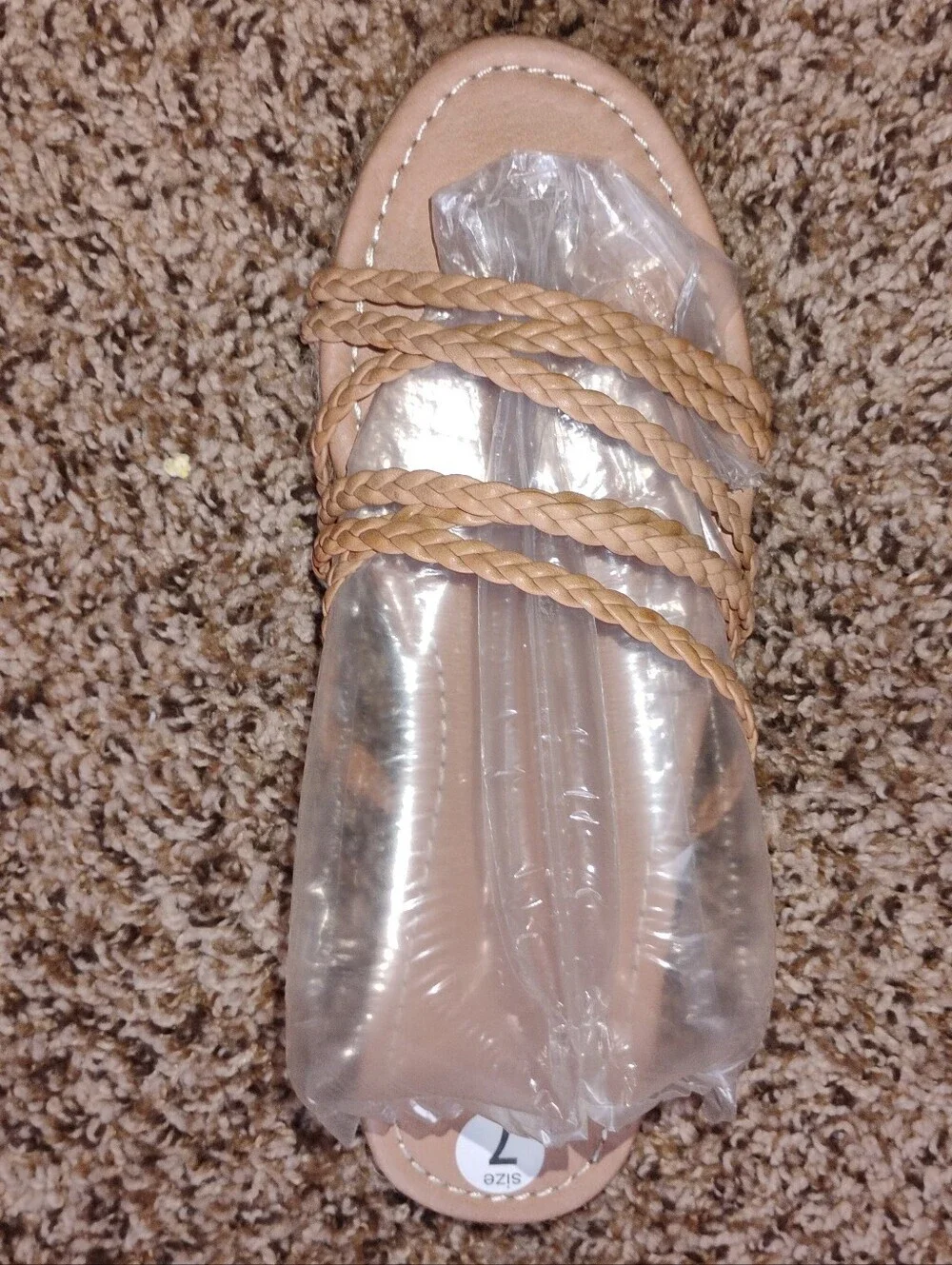 New Without Box Madewell Kathryn Braided Espadrille Slide Sandals Tan Size 7